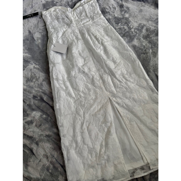 Lulus Brand New with Tags Size Small From This Day Floral Jacquard Strapless Mid - Picture 11 of 16